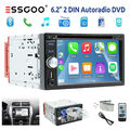 Autoradio 2 DIN Carplay Android Auto CD DVD AM FM RDS Player USB TF AUX-IN BT EQ