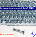 DIN 931 8.8 Sechskant Schrauben Schaft Stahl verzinkt VZ M6 M8 M10 M12 Maschinen