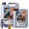 Motoröl 5W30 LIQUI MOLY Leichtlauf Special Tec Ll 6L+MAHLE Ölfilter +Spülung