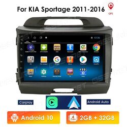 9" Autoradio 32GB Für KIA Sportage 2011-2015 Android 10.0 GPS CarPlay DAB+ WIFI