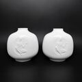 2x KPM Berlin Arkadia Vase Ceres Medaillon Porzellan 1. Wahl Höhe ca. 9cm