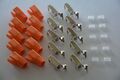 10x Netzwerkstecker RJ45 Stecker CAT5 CAT6 CAT7 LAN Kontakte Vergoldet in Orange