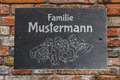 Türschild Namsschild Klingelschild Hausschild Schiefer mit Gravur Motiv: Familie