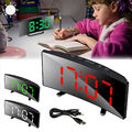 LED Projektionswecker Digital Alarmwecker Mit Projektion Temperatur USB Snooze！