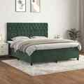 Boxspringbett mit Matratze Bettgestell Polsterbett Lattenrost Bett Samt vidaXL