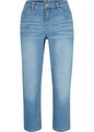 7/8-Jeans Komfort-Stretch Gr. 38 Hellblau Used Damen-Hose Freizeit-Pants Neu