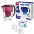 AQUAPHOR Wasserfilter Kanne Amethyst  +  3x MAXFOR+ Filterkartuschen, cherry