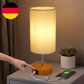 GBLY Nachttischlampe Touch Dimmbar Mit Ladefunktion - Vintage Tischlampe Mit USB