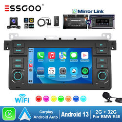 DAB+ Android 13 32G Carplay Autoradio GPS Nav Kam für BMW 3er E46 M3 MGZT  2+32G