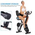 2-in-1 Heimtrainer, Fitnessbike, zusammenklappbares Fitnessfahrrad, bis 120 kg