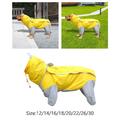 Hunde Regenmantel mit Kapuze Ganzkörper-Hunderegenjacke für mittelgroße und