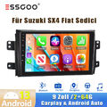 Für SUZUKI SX4 Fiat Sedici Android 13 Carplay Autoradio BT GPS Navi RDS 2+64G 9"