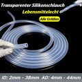 Silikonschlauch Siliconschlauch Milchschlauch lebensmittelecht 2 3 4 5mm - 38mm