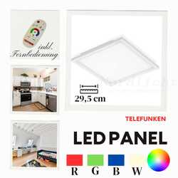 B-Ware Deckenleuchte Telefunken Deckenlampe LED 18W Panel RGB Fernbedienun