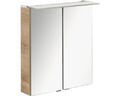 Spiegelschrank FACKELMANN B.perfekt 60 x 15 x 69 cm ast-eiche 2-türig LED