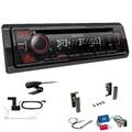 Kenwood Autoradio Spotify DAB Bluetooth Einbauset für Audi A2 ab 1999 schwarz