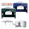 3x3m Pavillon Festzelt Picknicks Partyzelt Wasserdicht Gartenpavillon PE 3-Farbe