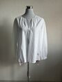 Marc Cain Bluse Weiss Mehrfarbig Gr. N5 Gr. 42 Langarm Oberteil Shirt Hemd