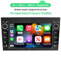 64GB Android 13 Autoradio GPS Navi Carplay DSP Für Opel Astra H Corsa C D Zafira