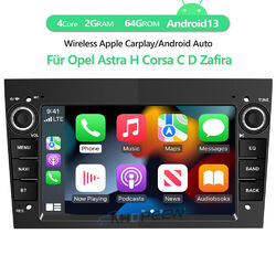 64GB Android 13 Autoradio GPS Navi Carplay DSP Für Opel Astra H Corsa C D Zafira