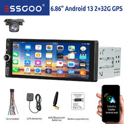 Android 13 Autoradio 1 DIN Carplay GPS Navi RDS Bluetooth IPS Touchscreen Kamera