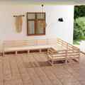 Garten Lounge Set Gartenmöbel Sofa Sitzgruppe 9-tlg. Kiefer Massivholz vidaXL