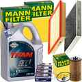 MANN INSPEKTIONSPAKET+5L FUCHS 5W-30 MOTORÖL passend für OPEL ASTRA G ZAFIRA B