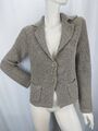 Marc O'Polo Damen Strickjacke LOGO Baumwolle Gr.M Beige Braun