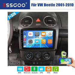 Für VW Beetle 2001-2010 Apple CarPlay 32G Android 13 Autoradio 2DIN BT GPS Navi