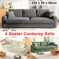 4-Sitzer Corduroy Sofa Couch Love Seat Sofa Couch Lounge Armrest mit Pillows DE