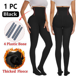 1-2er Pack Winter Damen Thermo Strumpfhose Leggins Innen fleece Hose Leggins DE