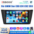 2+64GB 9" Android 13 Für BMW 3ER E90 91 92 93 Autoradio Carplay GPS NAVI BT Kam+