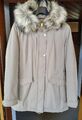 NEU Fuchs Schmitt Winter Jacke Parka Gr. 40 Fellkragen Beige Warm Wattiert