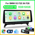 12,3" Android 14 Autoradio Octa Core Für BMW X3 F25 F26 NBT WIFI HD IPS GPS Navi