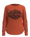 Harley-Davidson Authentic Bar & Shield Rib-Knit Top Gr. XXL Damen Shirt Orange