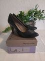 Tamaris Damen  Lack-Pumps, Schwarz, Gr.. 40,  einmal getragen ,Neuwertig, OVP 