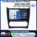 Android 13 Carplay Für Mercedes Benz C-Klasse W203 4+64G Autoradio GPS NAVI DAB+