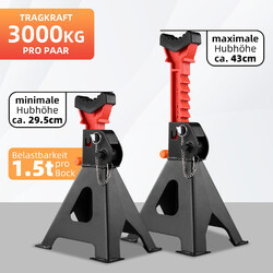 2x/4x Unterstellbock Abstellböcke Wagenheber Abstützbock PKW KFZ NFZ  SUV 3T 6T