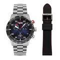 Zeppelin Eurofighter Typhoon Chronograph 7298M-3Set Edelstahlband 43 mm