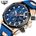 LIGE Herren Armbanduhr Quarzuhr Datum Uhren Chronograph Wasserdicht Männer NEU