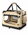 B-Ware: lionto Hundetransportbox Hundetasche Hundebox faltbar M Beige