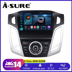 4G+64G Für Ford Focus MK3 2012-2018 Android 14 Autoradio GPS NAVI Carplay 8 Core