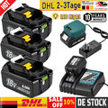 1-2x 18V 8000mAh 6Ah Akku Für Makita BL1830 B BL1860 BL1820 LXT400 / Ladegerät