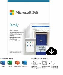 Microsoft Office 365 Family (6 User / 1 Jahr) PC / MAC Download ESD Lizenz ✅DE. HÄNDLER ✅ DE. LIZENZ ✅ 19% RECHNUNG ✅ NEU