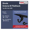 starr Anhängekupplung Westfalia +ES 7 für Skoda Octavia III Fließheck BJ 11.12-