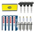 4x MAGNETI MARELLI Zündspule+4x BOSCH Zündkerze Doppelplatin für Mazda 3 BK 2.0