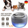 Trinkbrunnen Katzen Automatisch 2,5L mit LED Wasserspender Katzenbrunnen Hunde