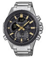 CASIO Edifice Herrenuhr Bluetooth Schwarz/Goldfarben ECB-30DB-1A9EF