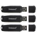 3 x INTENSO USB 3.0 Stick USB STICK 16GB Speed Line schwarz Speicherstick 16 GB