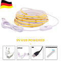 DC 5V USB COB LED Stripe Streifen Band Leiste Licht Leuchte Lichterkette 1m-5m